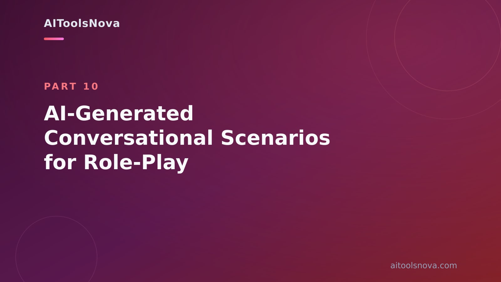 AI‑Generated Conversational Scenarios for Role‑Play