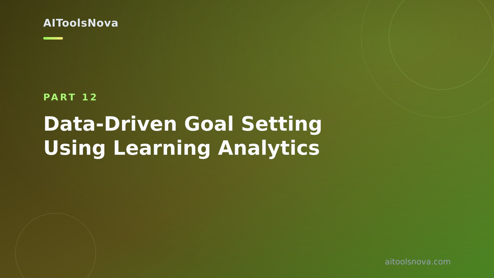 Data‑Driven Goal Setting Using Learning Analytics
