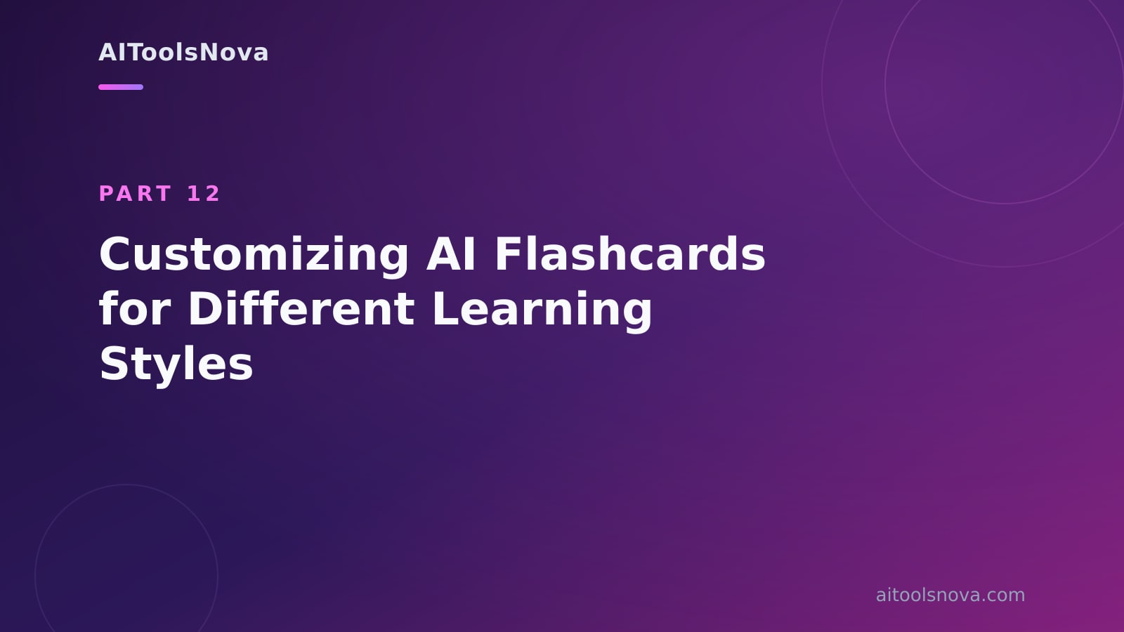 Customizing AI Flashcards for Different Learning Styles