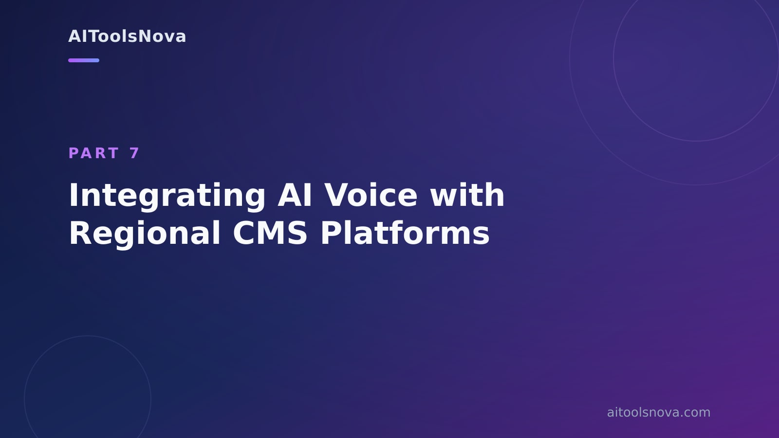 Integrating AI Voice with Regional CMS Platforms