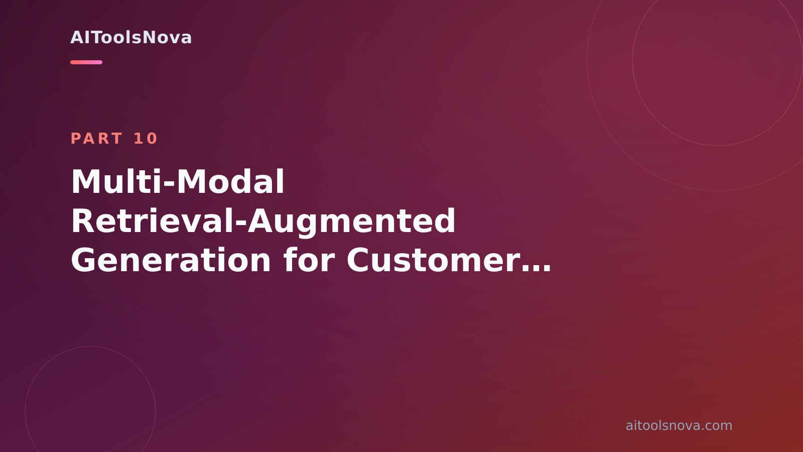 Multi‑Modal Retrieval‑Augmented Generation for Customer Support